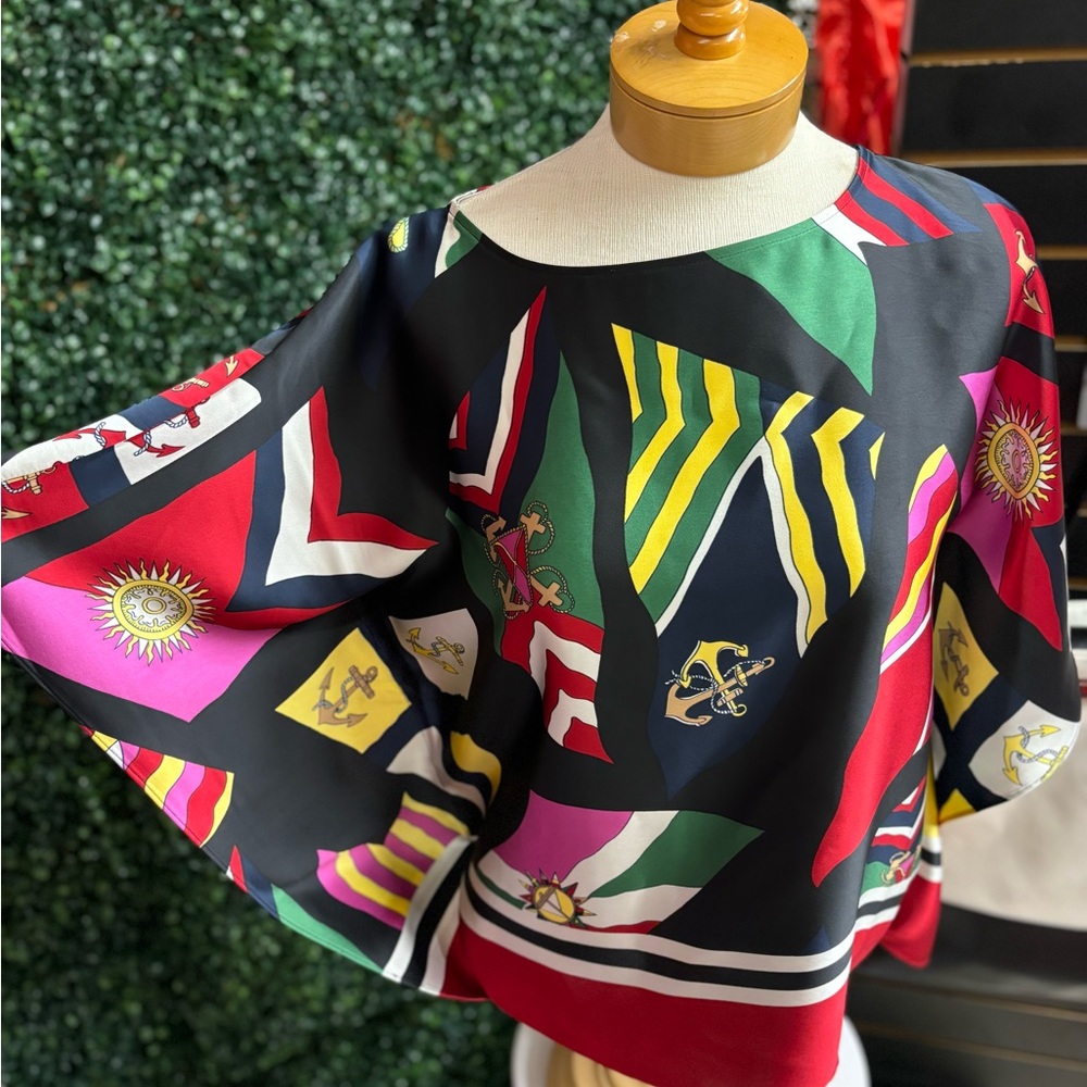 Lauren Ralph Lauren multi color blouse.